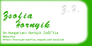 zsofia hornyik business card